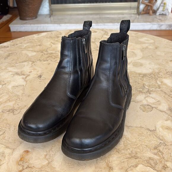 Dr Martens Slip 2976 Alyson Black Snowplow Classic Doc Leather - Picture 5 of 16